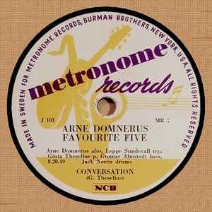 Arne Domnérus Favourite Five - Conversation / More Than You Know album cover