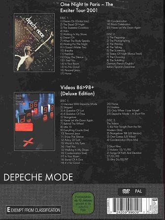 last ned album Download Depeche Mode - One Night In Paris The Exciter Tour 2001 The Videos 8698 album