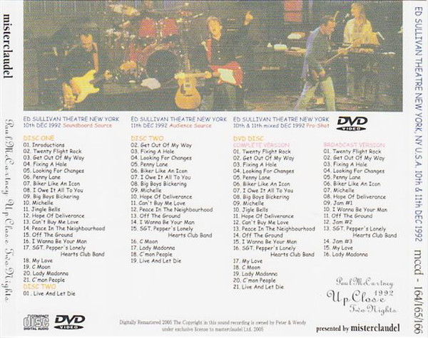 Album herunterladen Paul McCartney - Up Close Two Nights