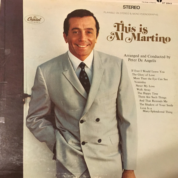 Al Martino – This Is Al Martino (1968, Vinyl) - Discogs