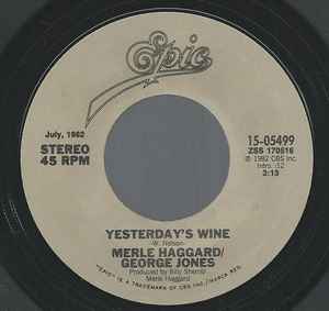 Yesterday's Wine / C.C. Waterback (Vinyl, 7
