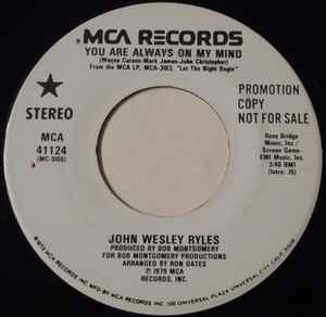 John Wesley Ryles - You Are Always On My Mind album cover