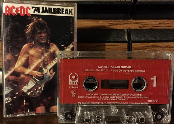 AC/DC CASSETTE '74 Jailbreak 1984 You Ain't Got A 