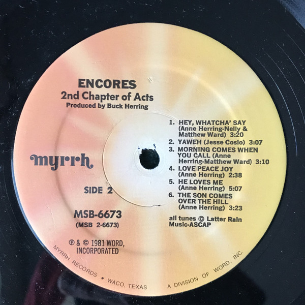 last ned album 2nd Chapter Of Acts - Encores