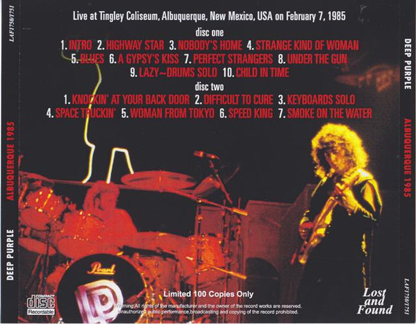 télécharger l'album Deep Purple - Albuquerque 1985
