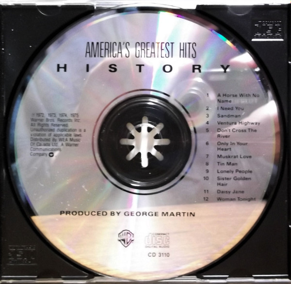 America - America's Greatest Hits / History | Warner Bros. Records (CD 3110) - 3