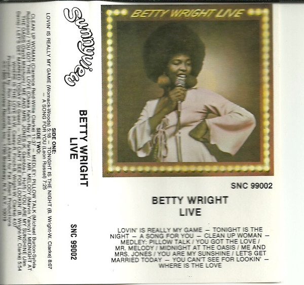 Betty Wright – Betty Wright Live (1985, Cassette) - Discogs