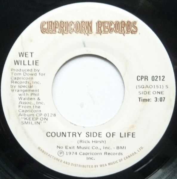 Wet Willie – Country Side Of Life (1974, Vinyl) - Discogs