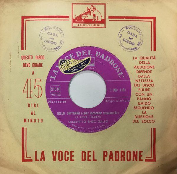 baixar álbum Quartetto Enzo Gallo - Dillo Chitarra Der Lachende Vagabund Pasqualino Piccolino