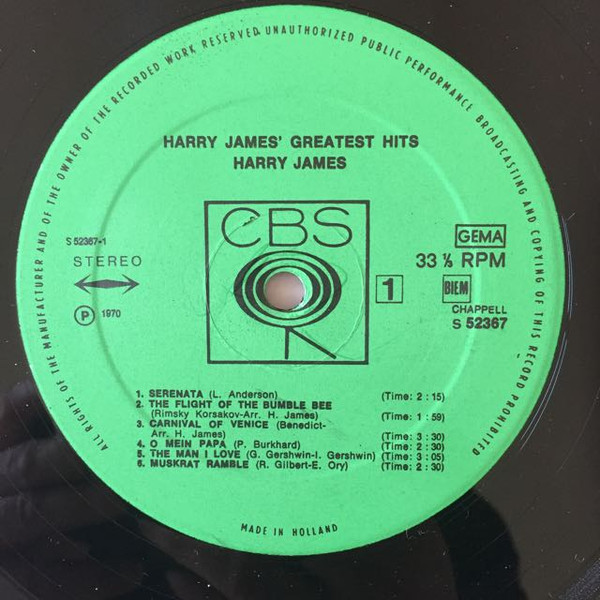 descargar álbum Harry James - Harry James Greatest Hits