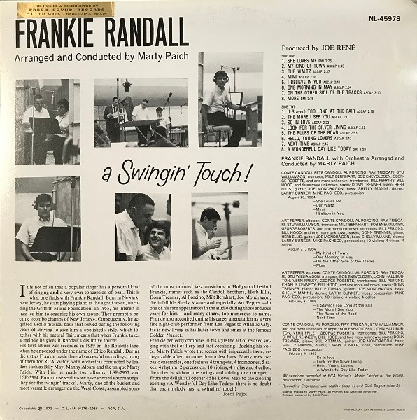 descargar álbum Frankie Randall - A Swingin Touch