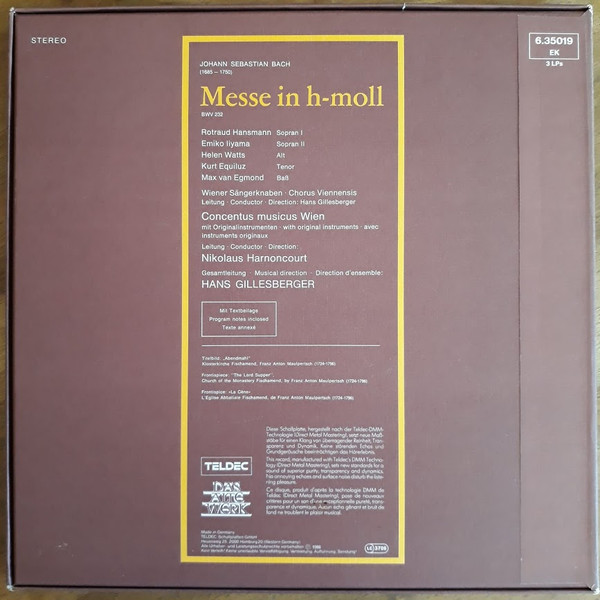 télécharger l'album Johann Sebastian Bach, Nikolaus Harnoncourt, Concentus Musicus Wien - Messe In H moll