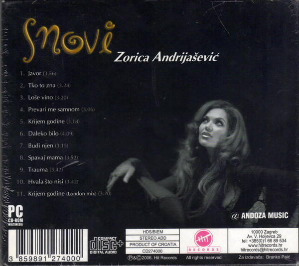 baixar álbum Zorica Andrijašević - Snovi