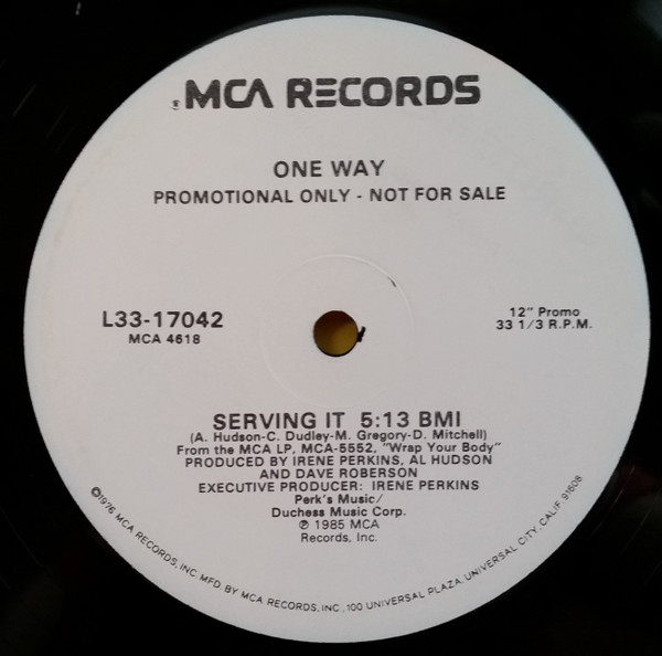 One Way – Serving It / More Than Friends, Less Than Lovers (1985 