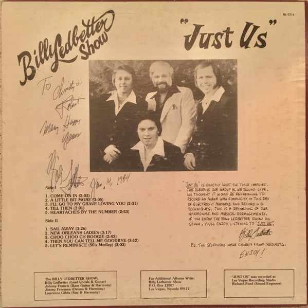 baixar álbum Billy Ledbetter Show - Just Us