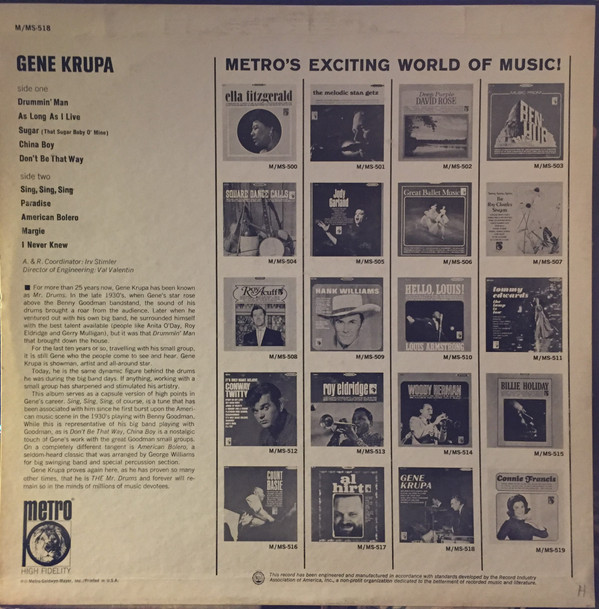 baixar álbum Gene Krupa - Gene Krupa
