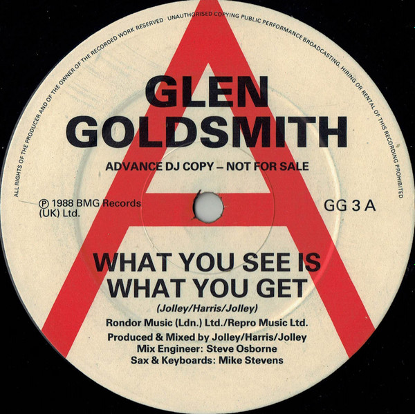 Album herunterladen Glen Goldsmith - What You See Is What You Get