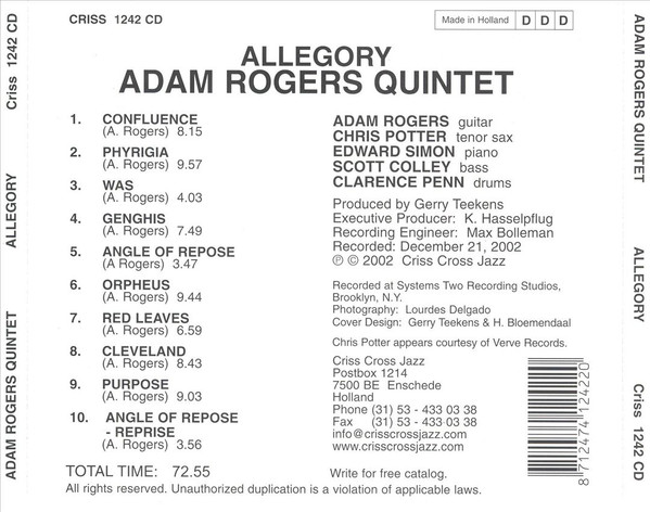 lataa albumi Adam Rogers - Allegory