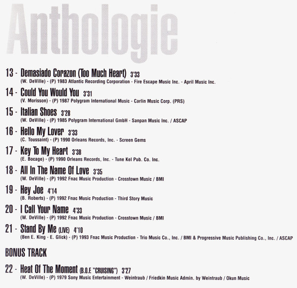 last ned album Willy DeVille - Anthologie