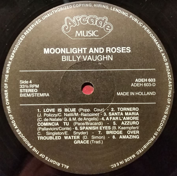 télécharger l'album Billy Vaughn - Moonlight And Roses