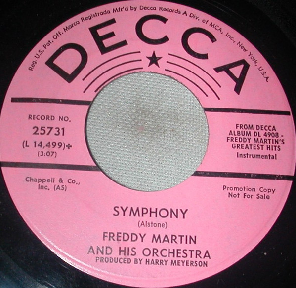Freddy Martin And His Orchestra – Symphony / Cumana (Vinyl) - Discogs