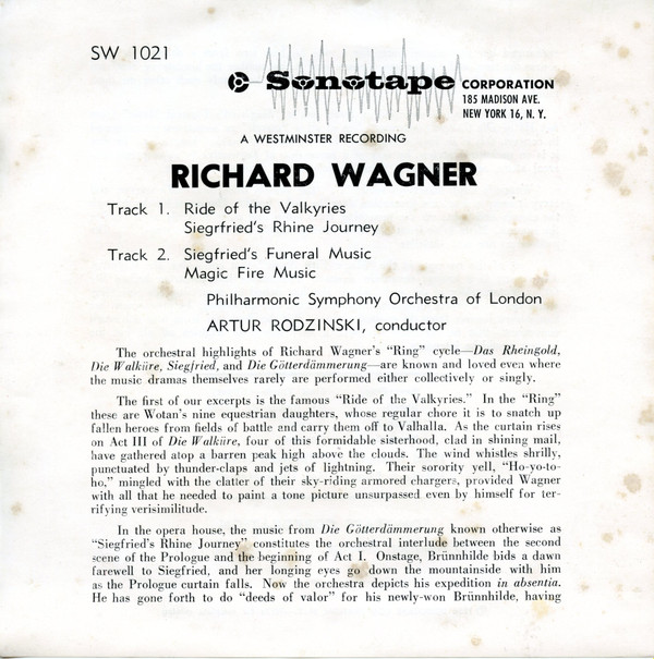 Album herunterladen Wagner Artur Rodzinski, Philharmonic Symphony Orchestra Of London - Ride Of The Valkyries Siegfrieds Rhine Journey Siegfrieds Funeral Music Magic Fire Music