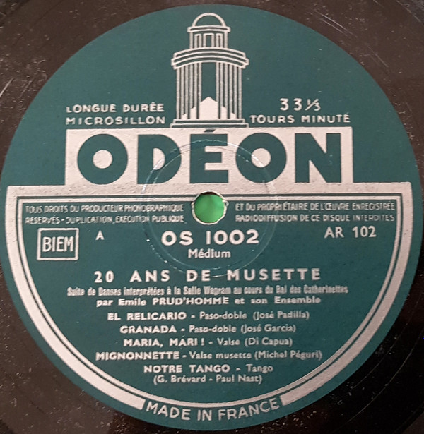descargar álbum Émile Prud'Homme Et Son Orchestre - 20 Ans De Musette