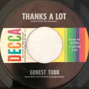 Ernest Tubb - Thanks A Lot album cover
