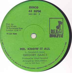Gregory Isaacs - Mr. Know It All