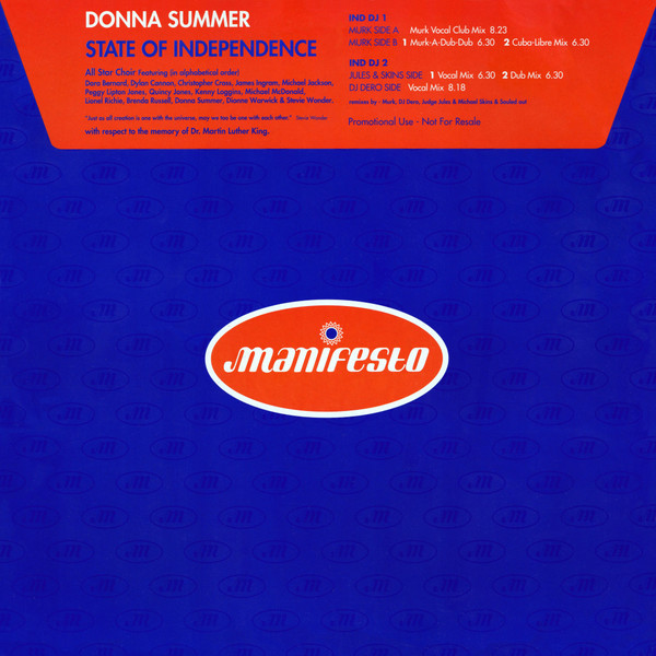 Donna Summer – State Of Independence (1996, Vinyl) - Discogs