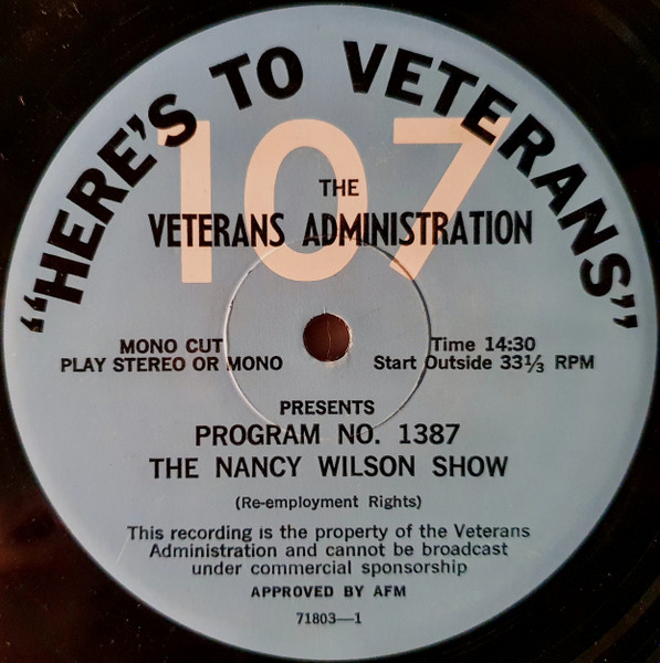 Nancy Wilson / Merle Haggard – Here's To Veterans Program No. 1387