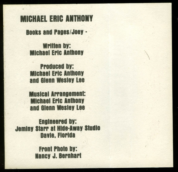 Album herunterladen Michael Eric Anthony - Michael Eric Anthony
