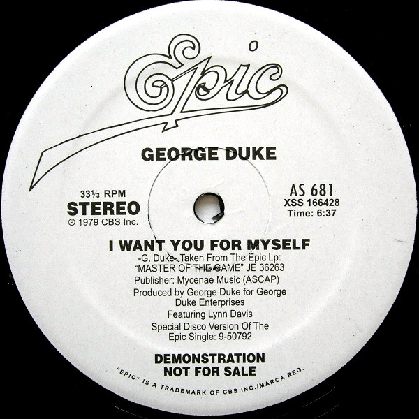 IWantYouFo【オリジナル】George Duke I Want You For Myself