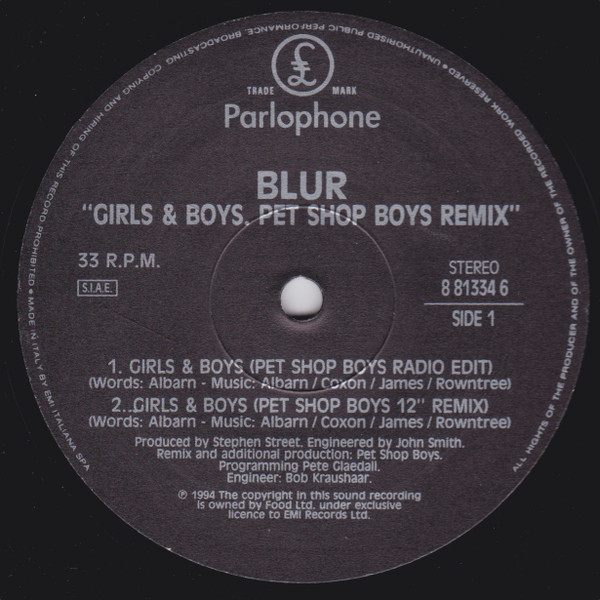 Blur / Girls And Boys LP | osterixpub.it