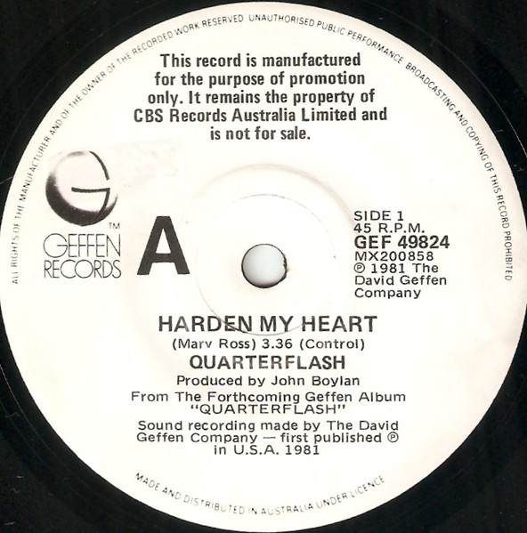 Quarterflash - Harden My Heart | Releases | Discogs