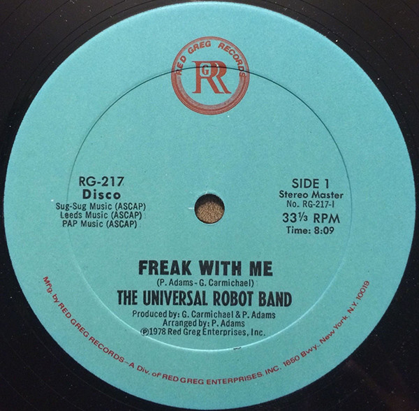 The Universal Robot Band – Freak With Me (1978, Vinyl) - Discogs
