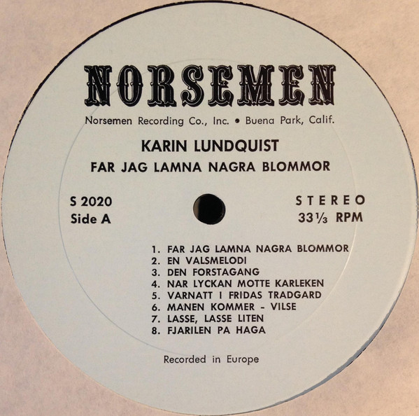 baixar álbum Karin Lundquist - Får Jag Lämma Några Blomnor