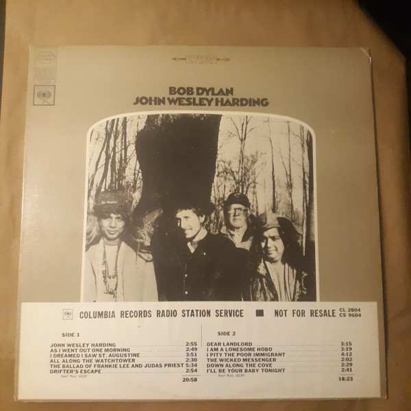 Bob Dylan – John Wesley Harding (1967, Vinyl) - Discogs