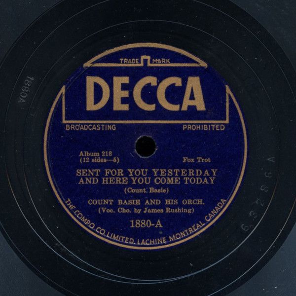 descargar álbum Count Basie Orchestra - Sent For You Yesterday And Here You Come Today Swinging The Blues