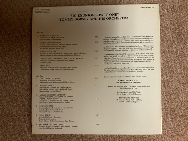 descargar álbum Tommy Dorsey And His Orchestra - Big Reunion Part One