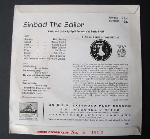 télécharger l'album Dick Bentley - Sinbad the sailor