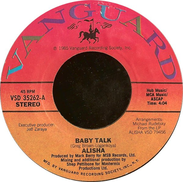 Alisha – Baby Talk (1985, Vinyl) - Discogs