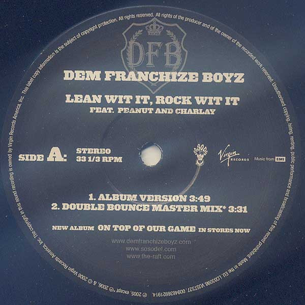 descargar álbum Dem Franchize Boyz Feat Peanut & Charlay - Lean Wit It Rock Wit It