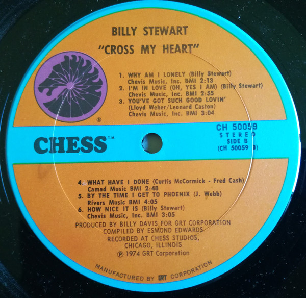 last ned album Billy Stewert - Cross My Heart