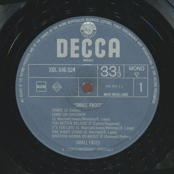 SMALL FACES☆Same UK Open Decca Mono オリジナ AkHeL-m55548754411 ...