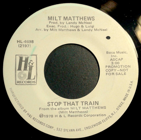 télécharger l'album Milt Matthews - Stop That Train