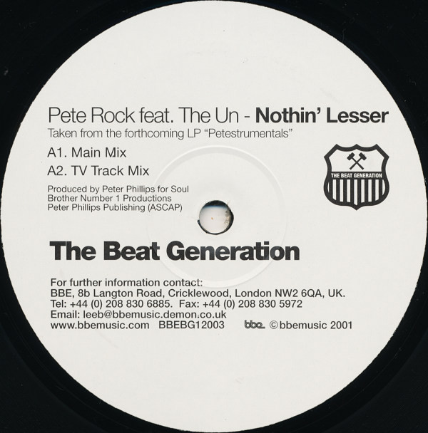 télécharger l'album Pete Rock Feat The Un - Nothin Lesser