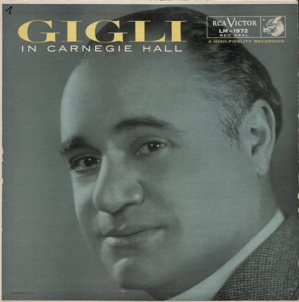 baixar álbum Beniamino Gigli - Gigli In Carnegie Hall