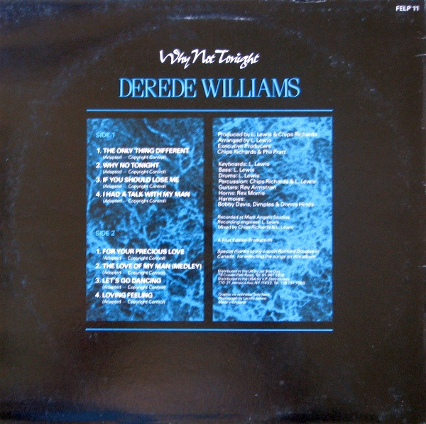 lataa albumi Derede Williams - Why Not Tonight