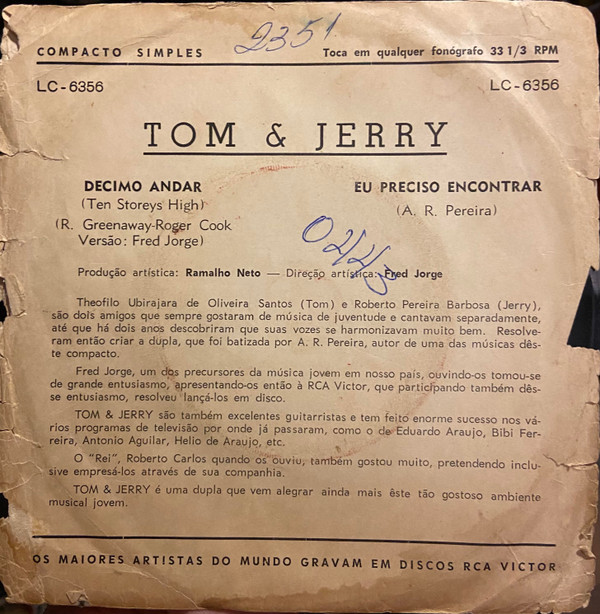 lataa albumi Tom & Jerry - 10º Andar Eu Preciso Encontrar